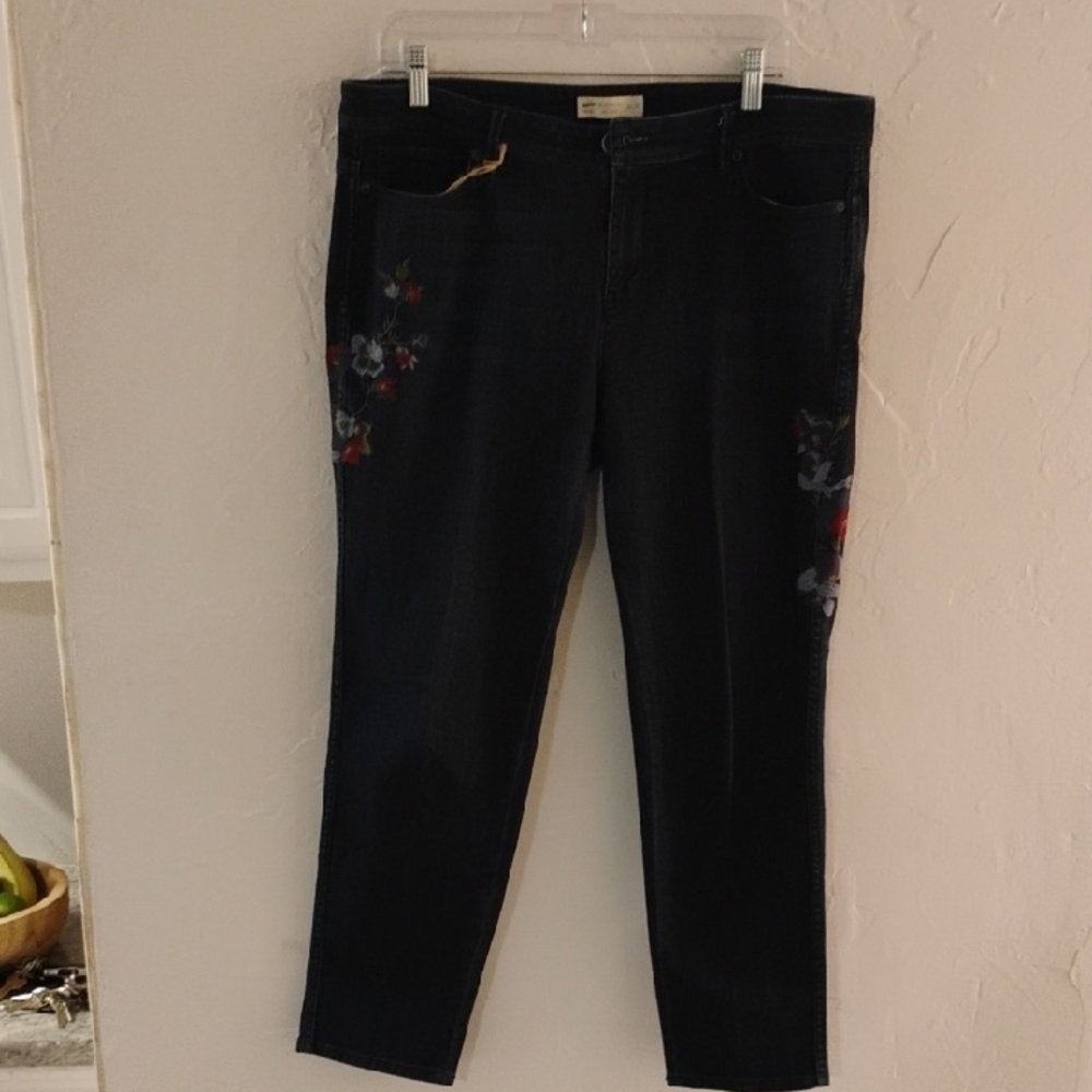 J. Jill Blue Straight Leg Jeans Classic Denim